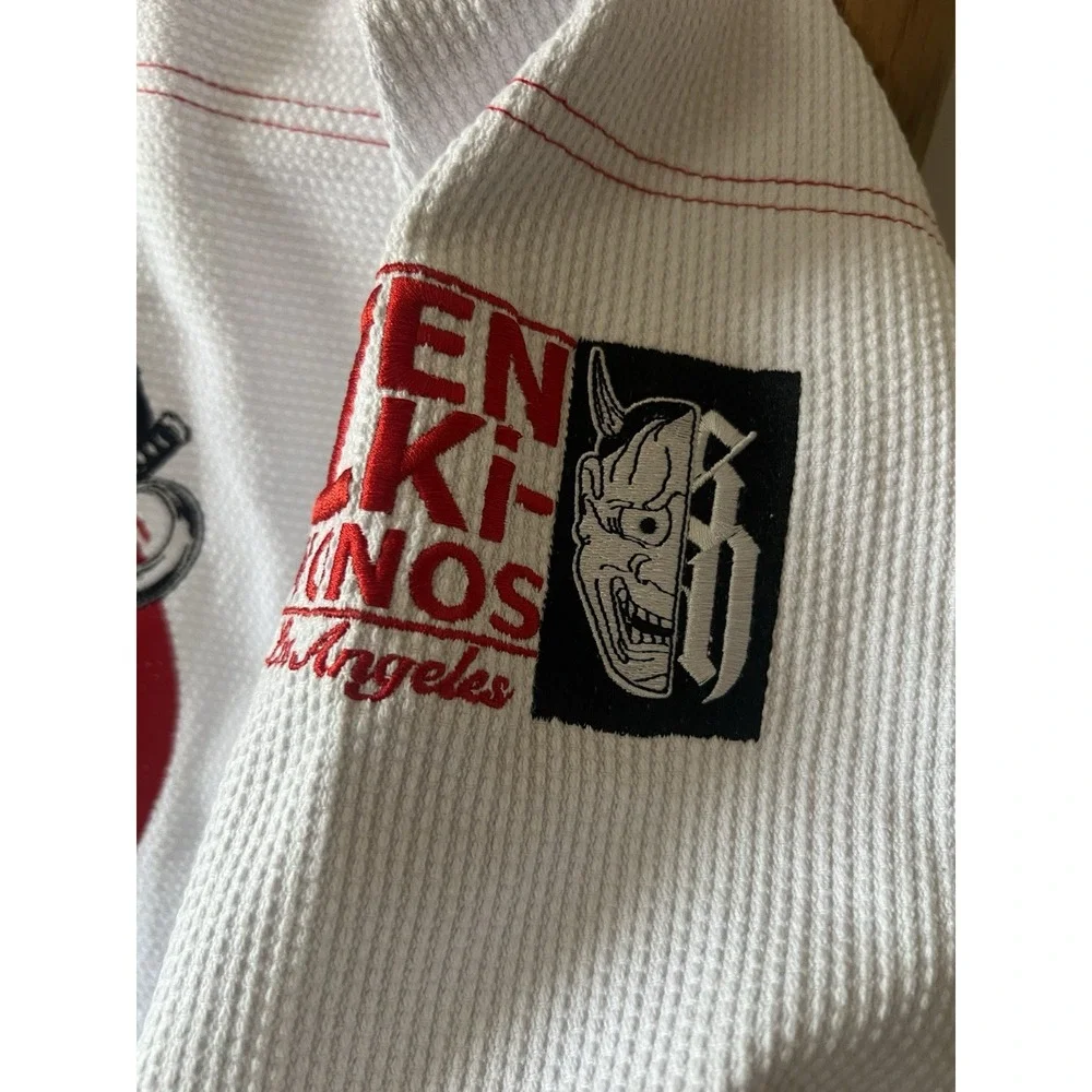 Zen Ki-Monos Enson Inoue BJJ Gi Size M4 White Samurai Sublimated Rashguard Kimon
